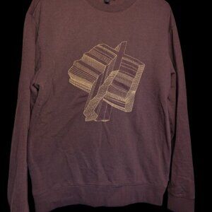 Express Maroon Sweatshirt - Size S - Made in Bangladesh - Used